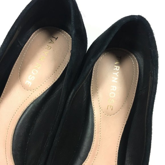 Taryn Rose Fiona Black Suede Flat - Picture 5 of 8